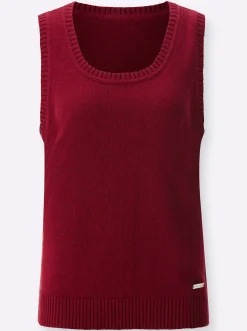 Pullover| Pullunder dunkelrot-meliert
