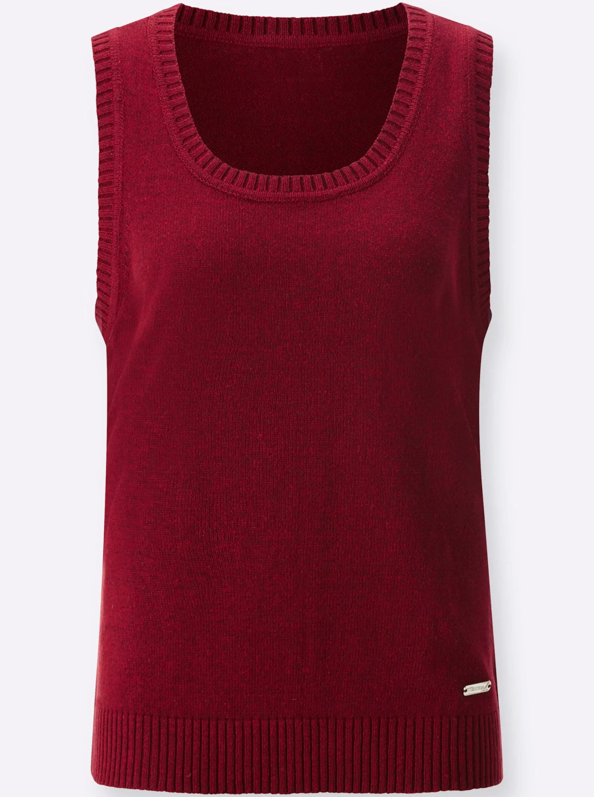 Pullover| Pullunder dunkelrot-meliert