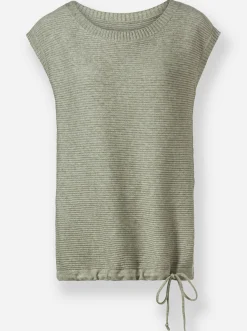 Pullover| Pullunder khaki-meliert