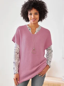 Pullover|heine Pullunder altrosa