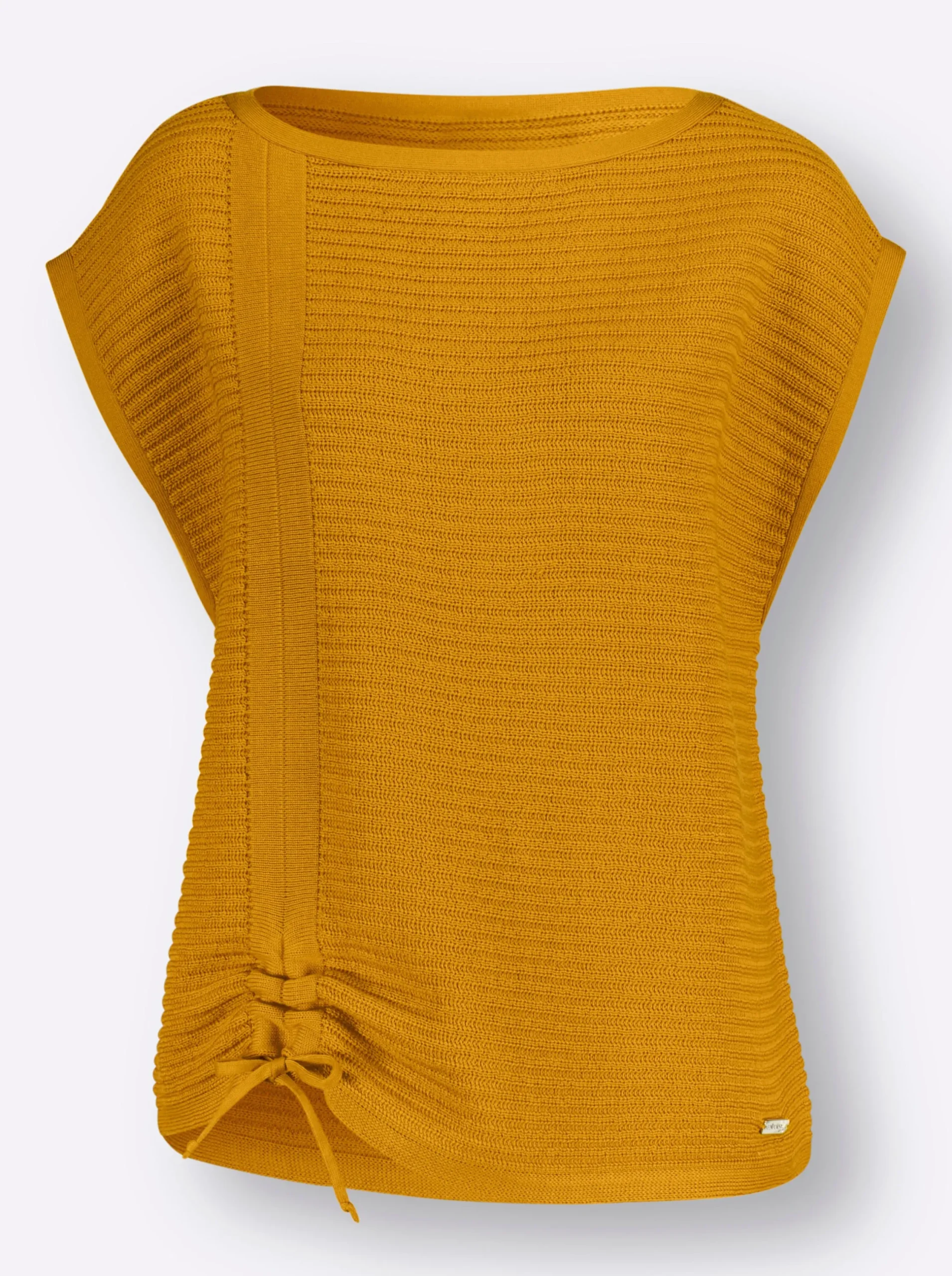 Pullover| Pullunder in Rippen-Optik ocker