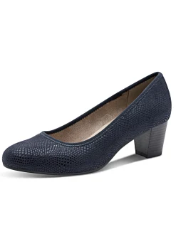 Pumps|Jana Pumps mit Reptil-Prägung nachtblau
