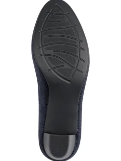 Pumps|Jana Pumps mit Reptil-Prägung nachtblau