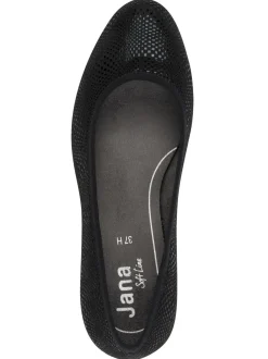 Pumps|Jana Pumps mit Reptil-Prägung schwarz