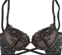 Bhs|JETTE Push-up-BH schwarz-toffee