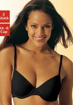 Bhs|petite fleur Push-up-BH schwarz+weiß