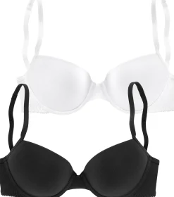 Bhs|petite fleur Push-up-BH schwarz+weiß