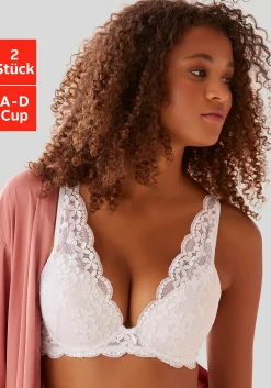 Bhs|petite fleur Push-up-BH weiß+schwarz