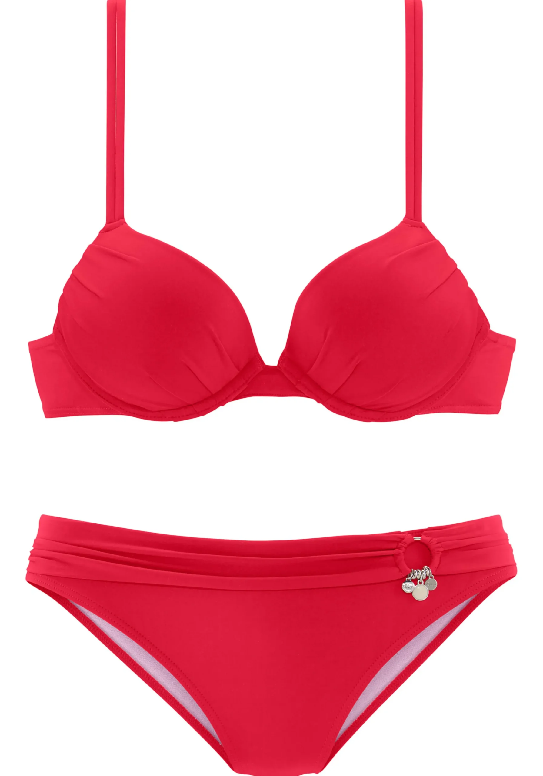 Bikinis|s.Oliver Push-Up-Bikini rot