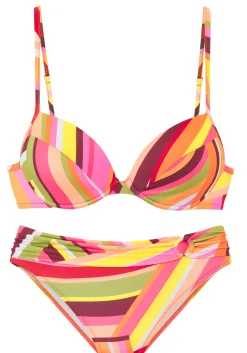 Bikinis|Bruno Banani Push-Up-Bikini orangebedruckt