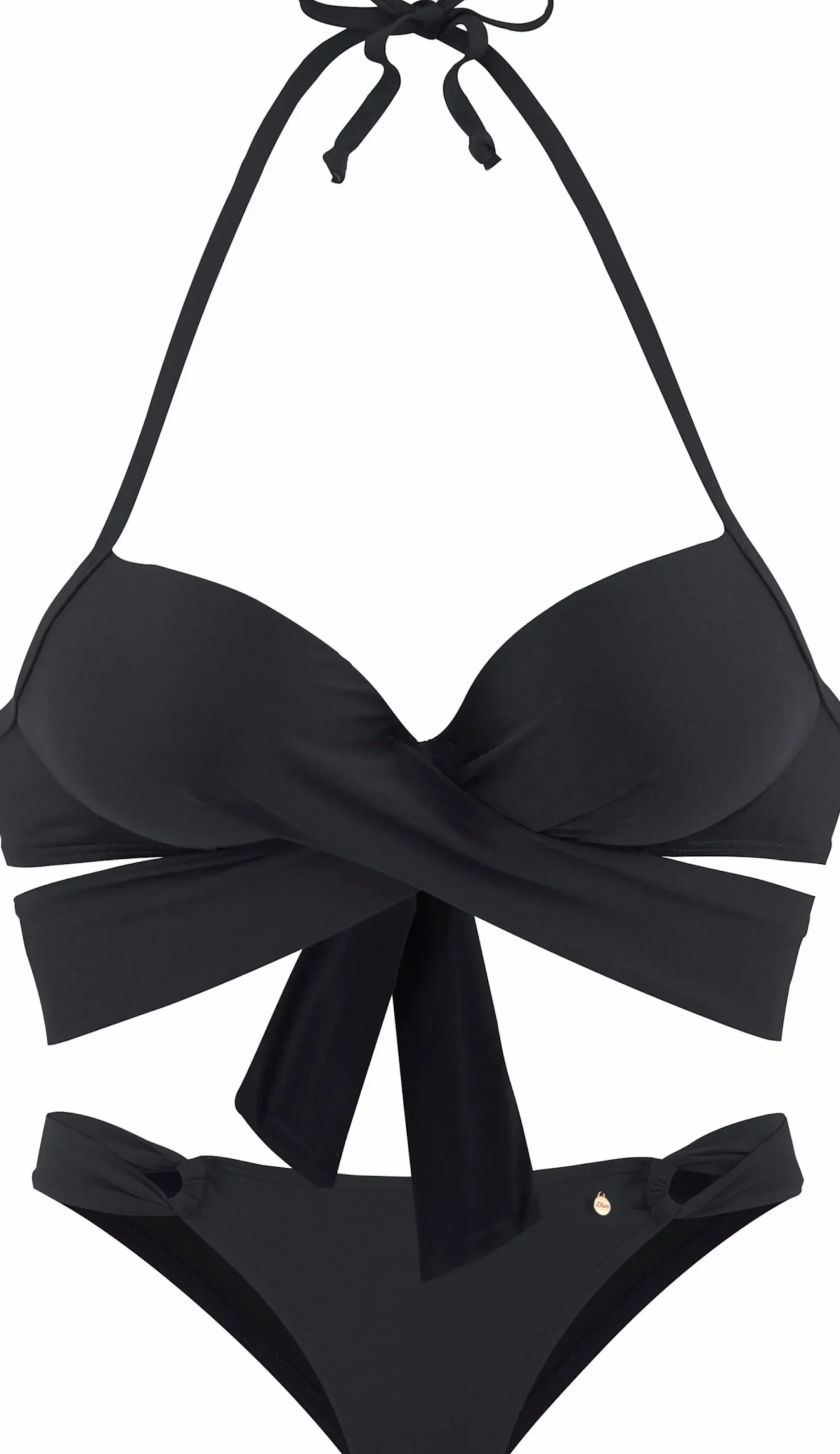 Bikinis|s.Oliver Push-Up-Bikini schwarz