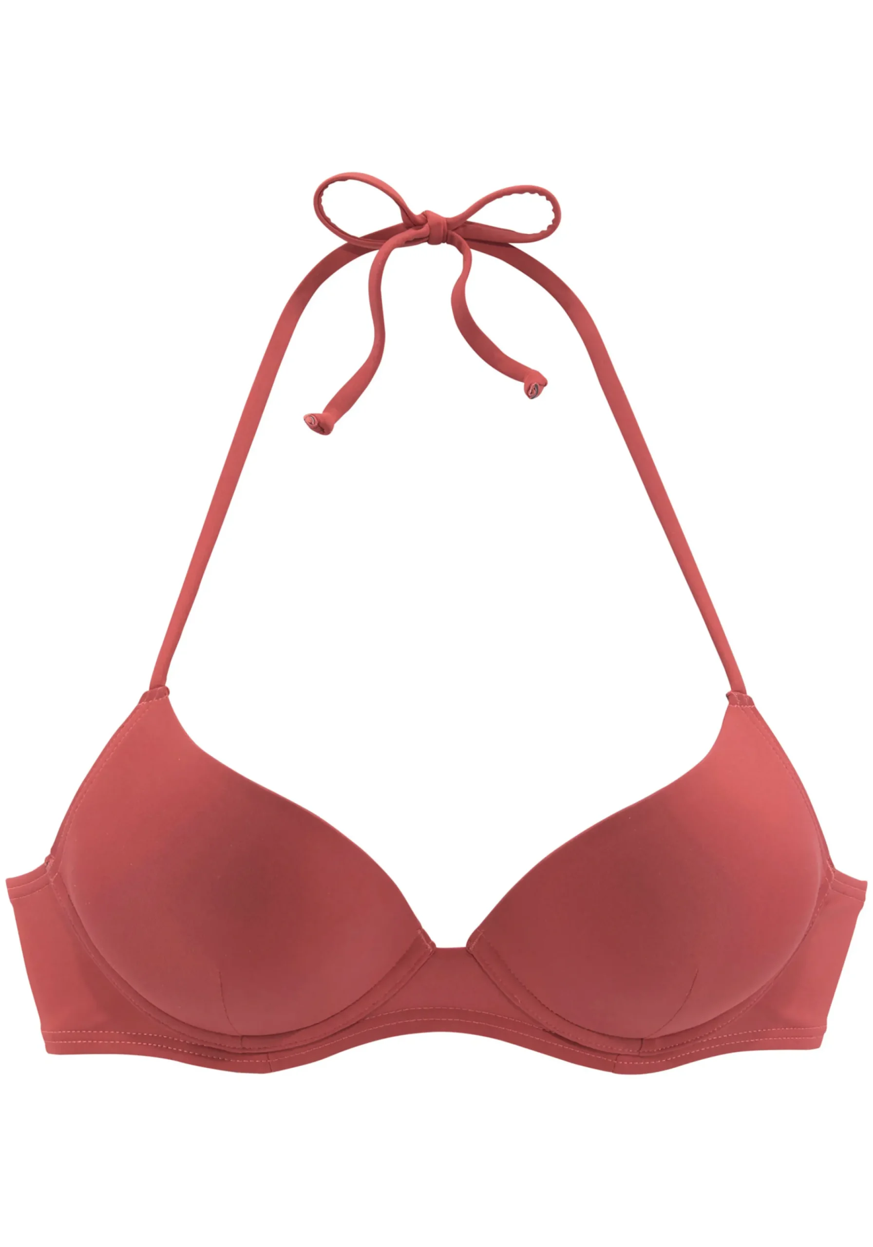 Bikinis|LASCANA Push-Up-Bikini-Top rostrot