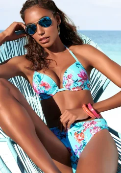 Bikinis|Sunseeker Push-Up-Bikini-Top hellblau-bedruckt