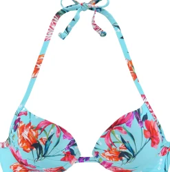 Bikinis|Sunseeker Push-Up-Bikini-Top hellblau-bedruckt