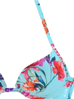 Bikinis|Sunseeker Push-Up-Bikini-Top hellblau-bedruckt