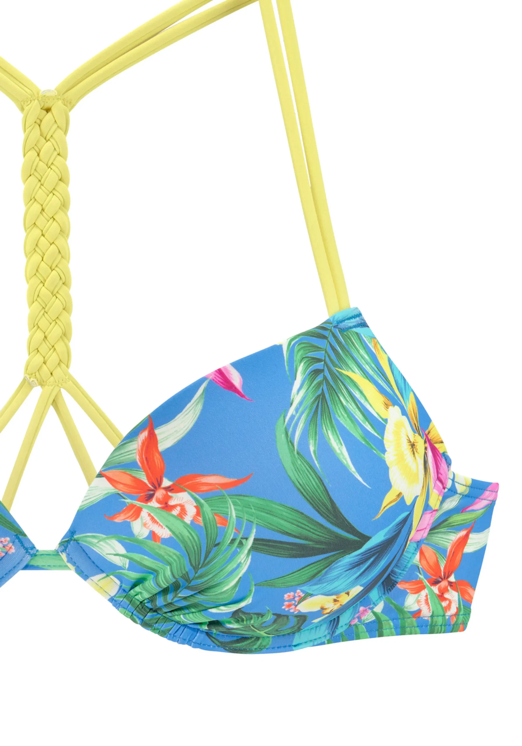 Bikinis|Venice Beach Push-Up-Bikini-Top blau-bedruckt