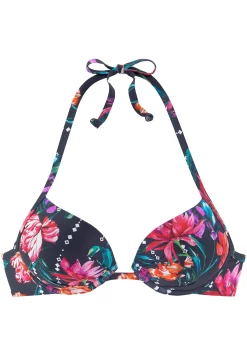 Bikinis|Sunseeker Push-Up-Bikini-Top marine-bedruckt