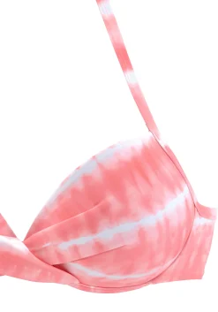 Bikinis|s.Oliver Push-Up-Bikini-Top lobster-weiß