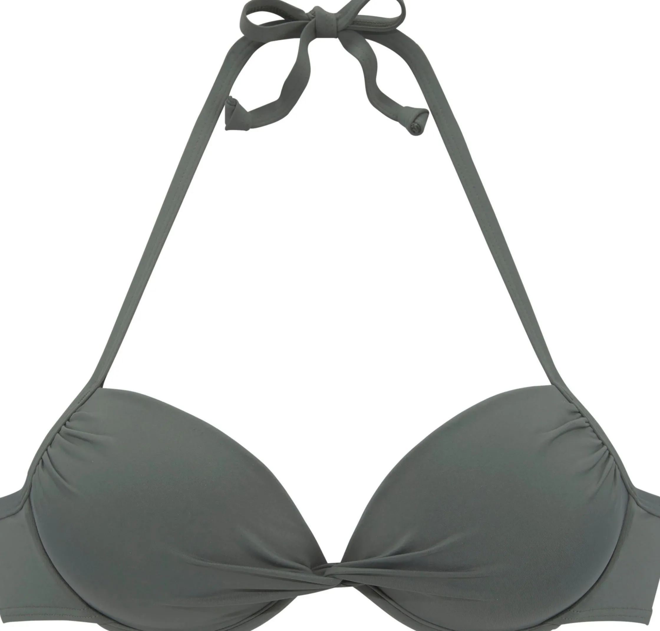Bikinis|LASCANA Push-Up-Bikini-Top oliv