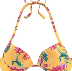 Bikinis|Sunseeker Push-Up-Bikini-Top gelb-bedruckt
