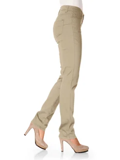 Hosen|heine Push-up-Hose beige
