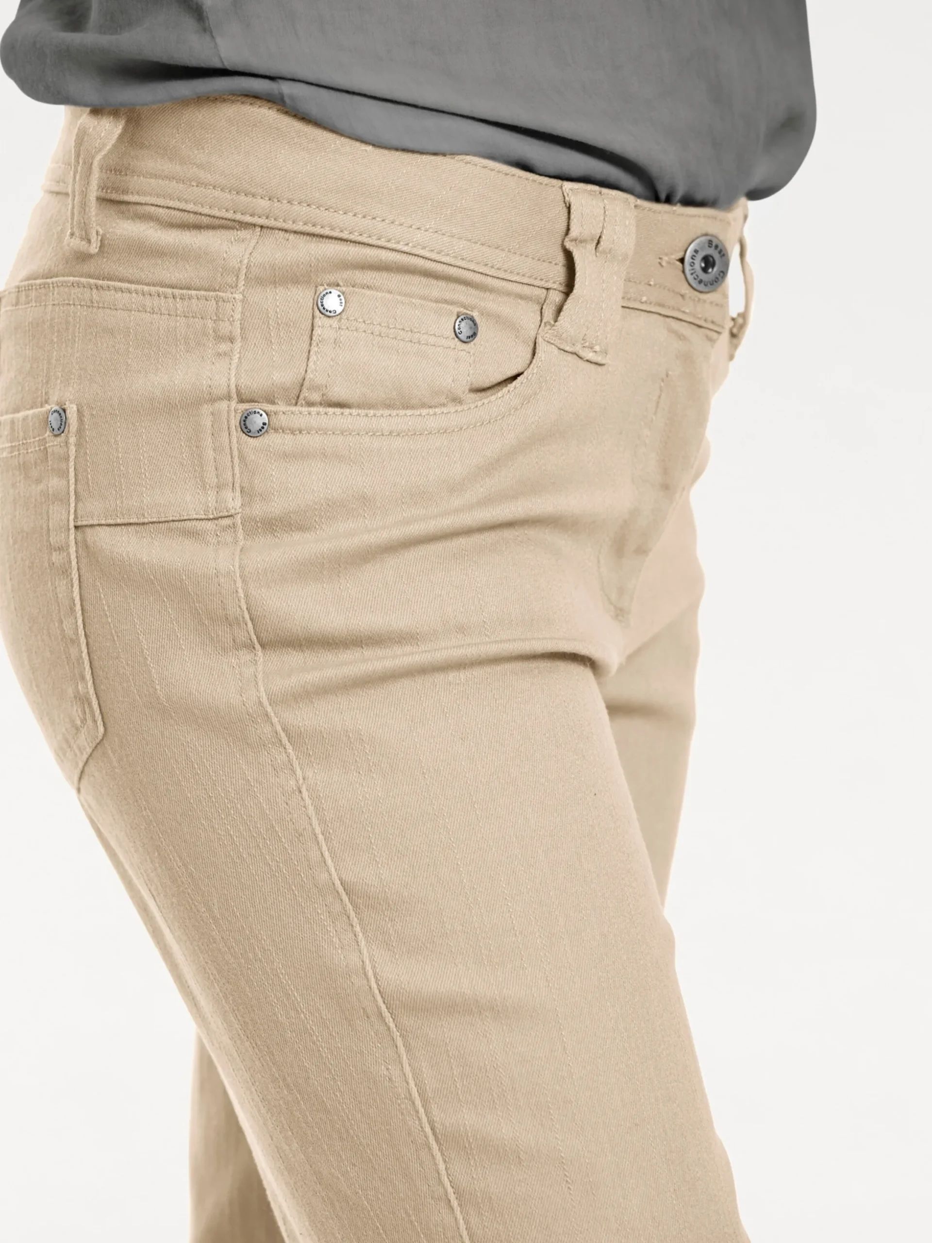 Hosen|heine Push-up-Hose beige
