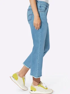 Jeans|heine Push-up-Jeans mit Stickerei und Ziersteinchen blue-bleached
