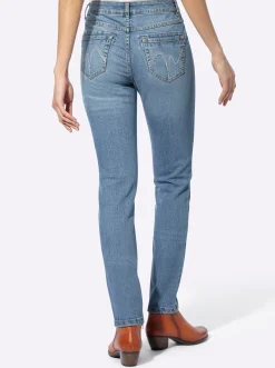 Jeans|heine Push-up-Jeans mit Zierband blue-bleached