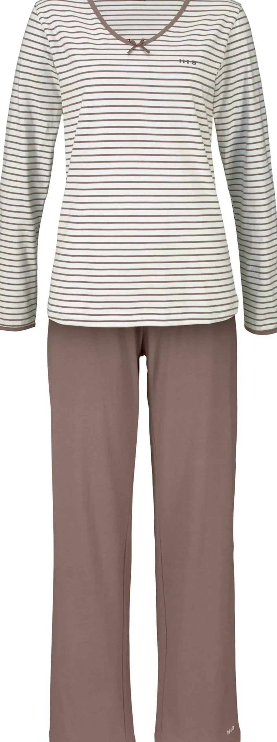 Nachtwäsche|H.I.S Pyjama creme-taupe