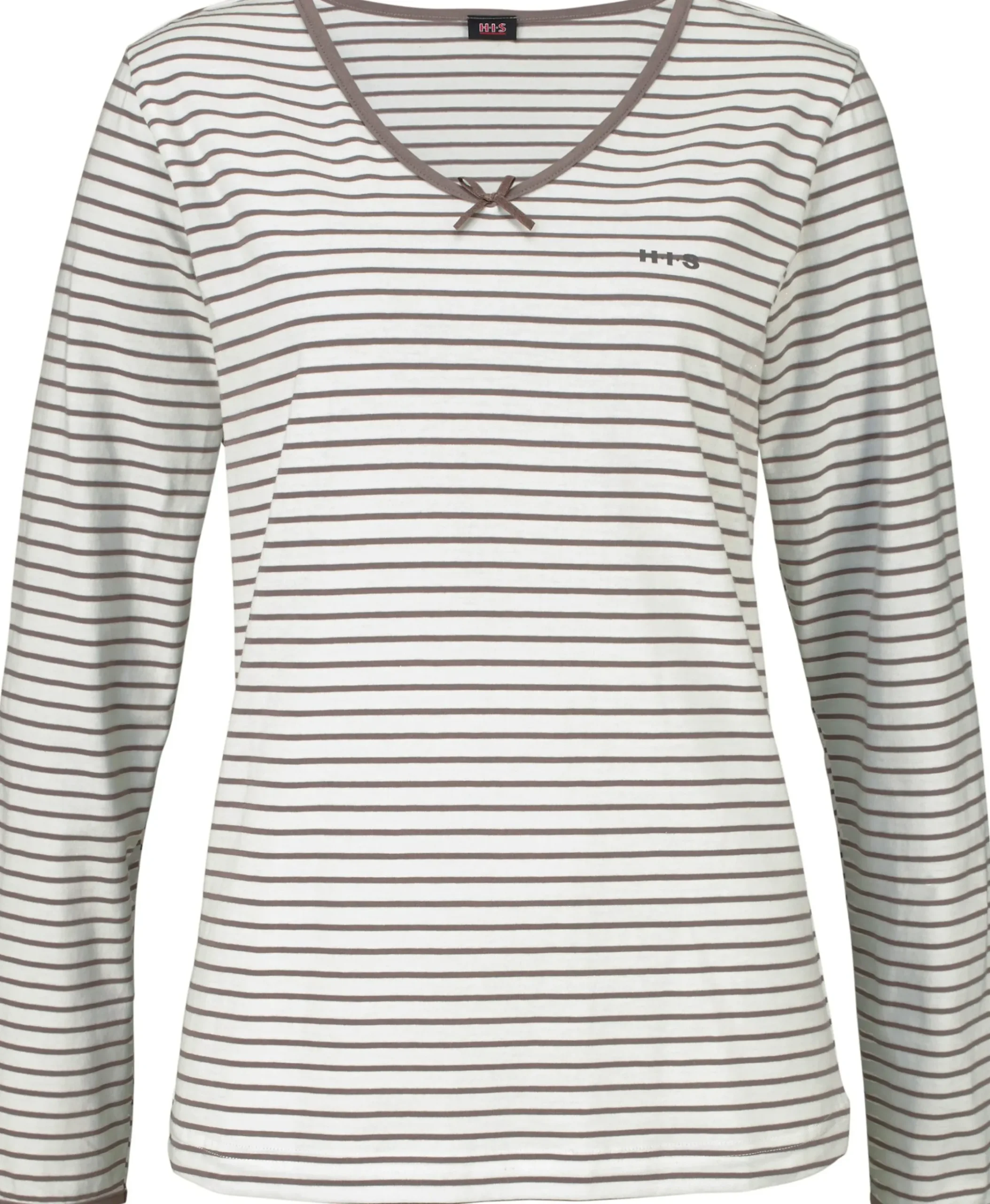 Nachtwäsche|H.I.S Pyjama creme-taupe