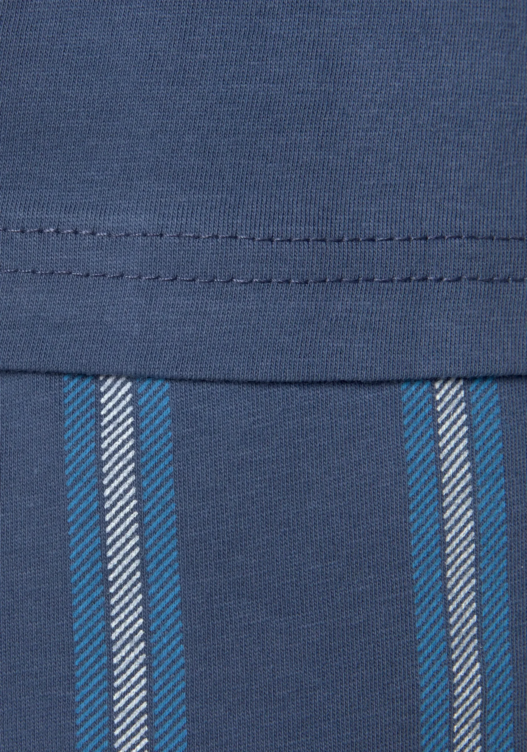 Nachtwäsche|Vivance Dreams Pyjama blau-gestreift