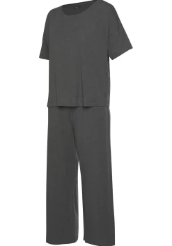 Nachtwäsche|Vivance Dreams Pyjama dunkelgrau