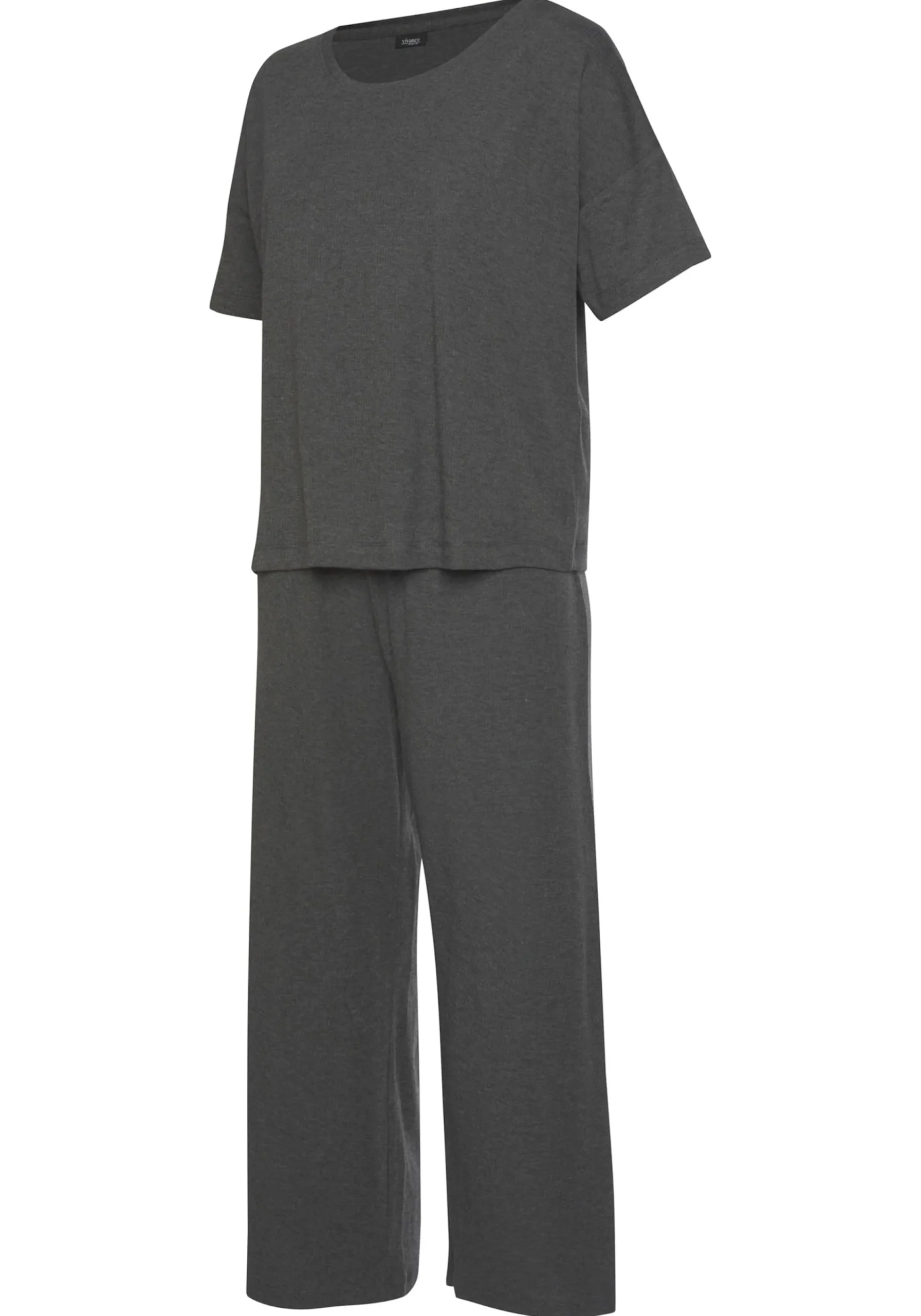 Nachtwäsche|Vivance Dreams Pyjama dunkelgrau