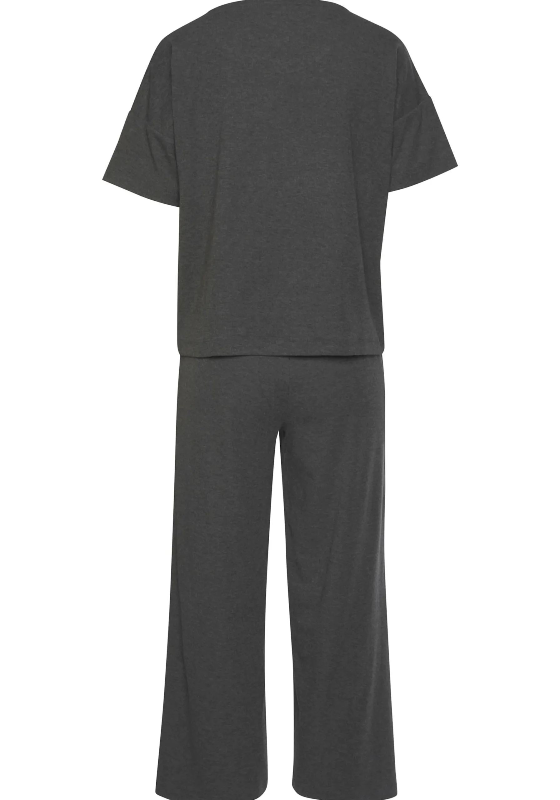 Nachtwäsche|Vivance Dreams Pyjama dunkelgrau