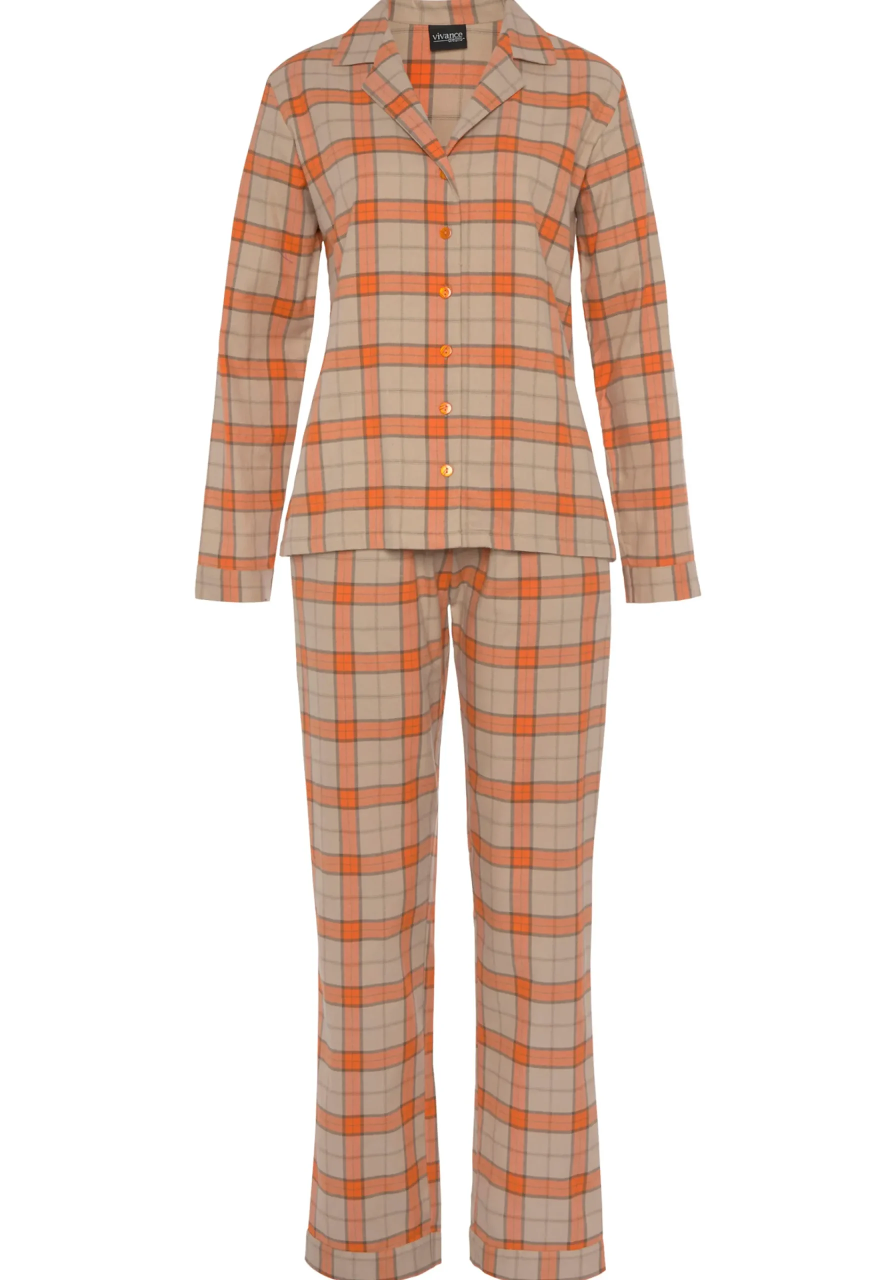 Nachtwäsche|Vivance Dreams Pyjama orange