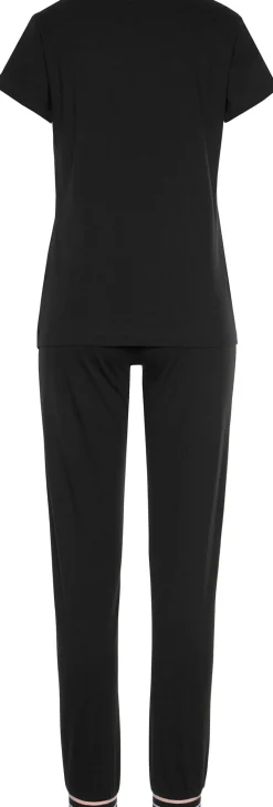 Nachtwäsche|s.Oliver Pyjama schwarz