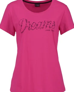 Nachtwäsche|Vivance Dreams Pyjama pink-schwarz