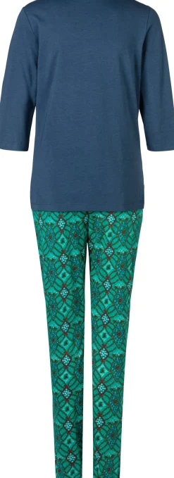 Nachtwäsche|s.Oliver Pyjama navy-moosgrün