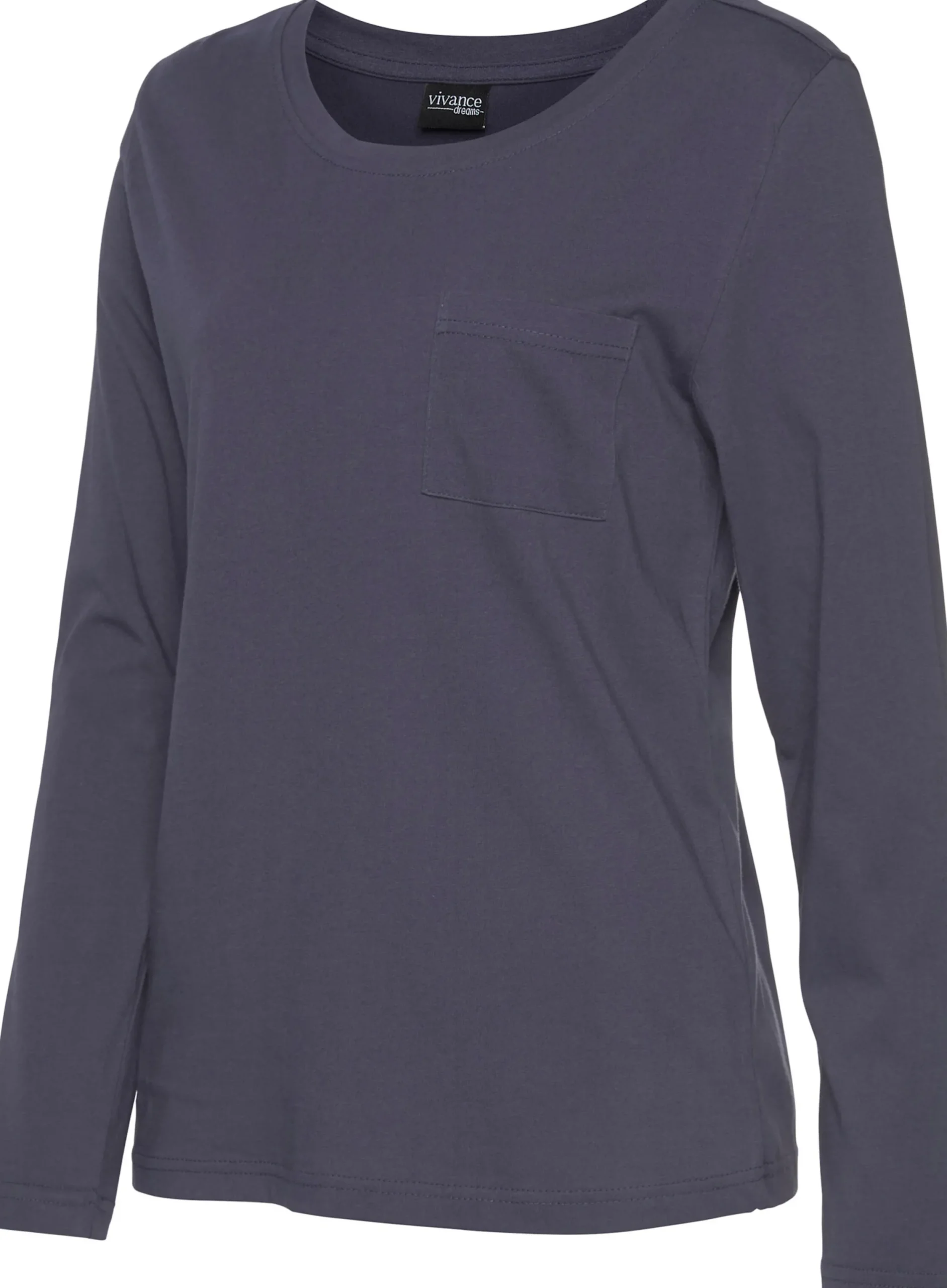 Nachtwäsche|Vivance Dreams Pyjama dunkelblau-gemustert