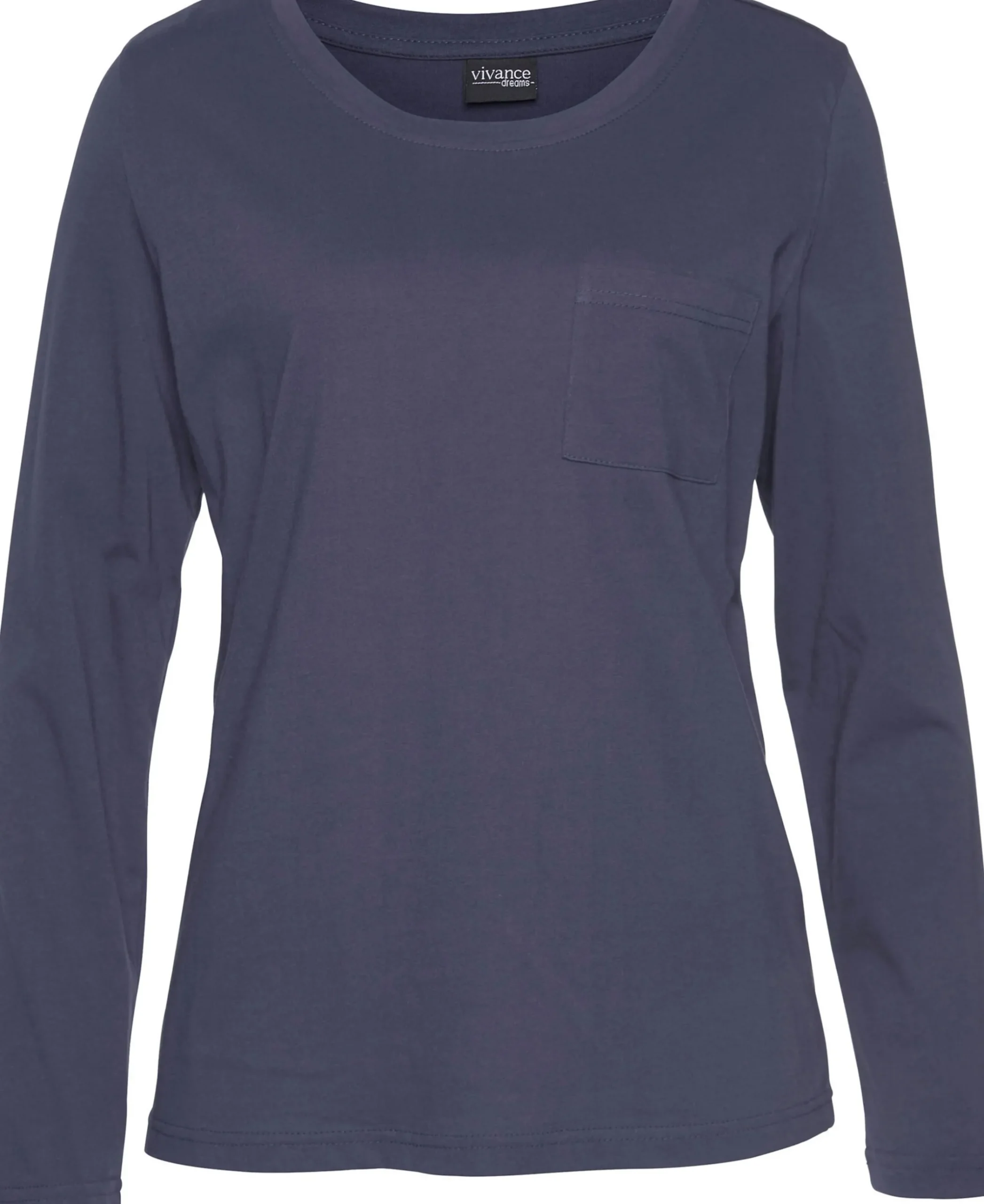 Nachtwäsche|Vivance Dreams Pyjama dunkelblau-gemustert