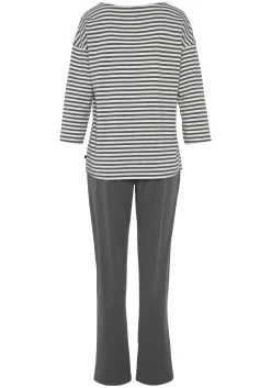 Nachtwäsche|H.I.S Pyjama anthrazit
