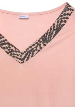 Nachtwäsche|LASCANA Pyjama rosaanthrazitgemustert