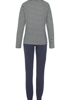 Nachtwäsche|Vivance Dreams Pyjama dunkelblau