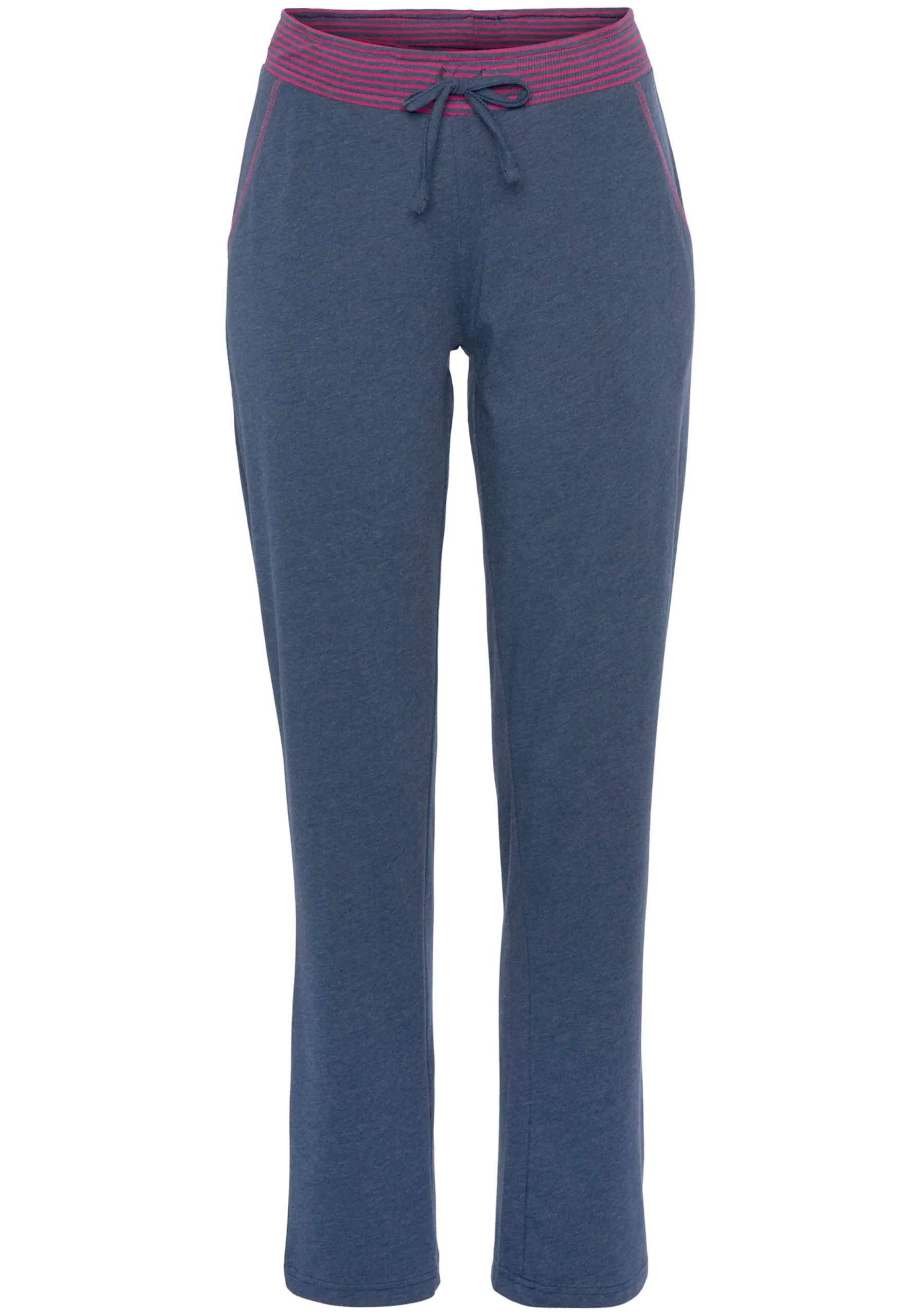 Nachtwäsche|Vivance Dreams Pyjama jeansblau-meliert