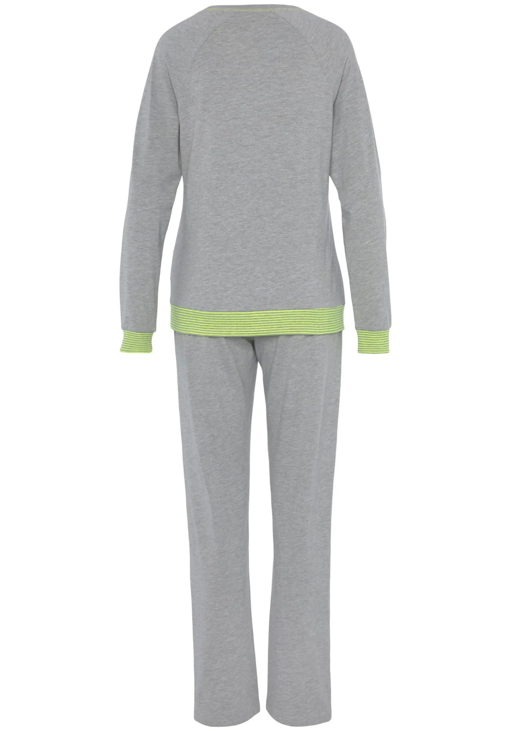 Nachtwäsche|Vivance Dreams Pyjama hellgrau-meliert