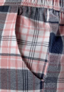 Nachtwäsche|H.I.S Pyjama lila-blau-rosa-kariert