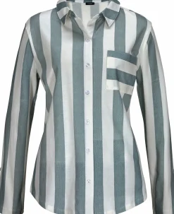 Nachtwäsche|Vivance Dreams Pyjama grau-weiß