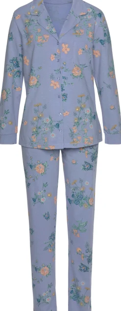 Nachtwäsche|Vivance Dreams Pyjama lavendel-allover-geblümt
