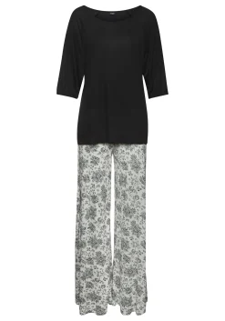 Nachtwäsche|Vivance Dreams Pyjama weißpaisley