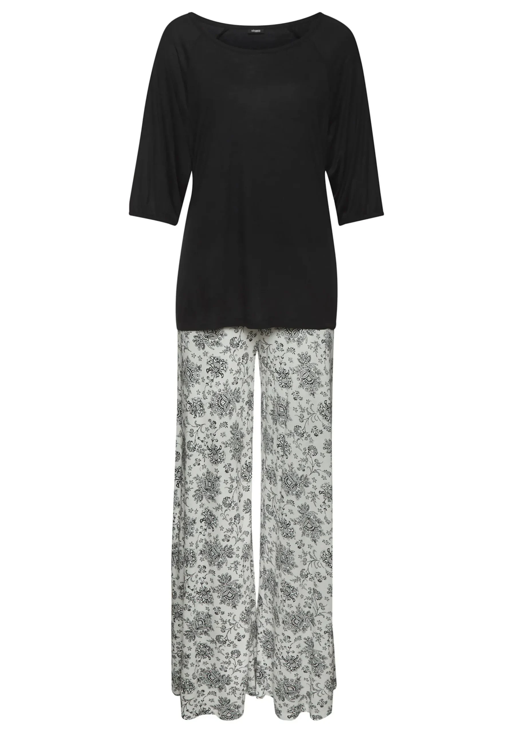 Nachtwäsche|Vivance Dreams Pyjama weißpaisley